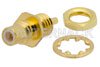 SMC Jack Bulkhead Mount Connector Solder Attachment Solder Cup Terminal, .177 inch D Hole, Front Mount