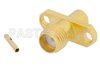 SMA Female Connector Solder Attachment 2 Hole Flange Mount for PE-SR402AL, PE-SR402FL, RG402, .481 inch Hole Spacing