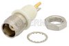 TNC Female Bulkhead Mount Isolated Ground Connector Solder Attachment Solder Cup Terminal, .350 inch D Hole