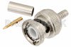 BNC Male Connector Crimp/Solder Attachment for RG58 Plenum, RG122, RG58-P