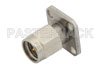 SMA Male Field Replaceable Connector With EMI Gasket 4 Hole Flange 0.012 inch Pin, .500 inch Flange Size