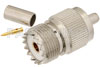 UHF Female Connector Crimp/Solder Attachment For RG55, RG141, RG142, RG223, RG400