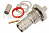 MHV Female Bulkhead Mount Connector Crimp/Solder Attachment for RG58, RG303, RG141, PE-C195, PE-P195, LMR-195, 0.195 inch