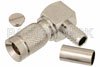 1.0/2.3 Plug Right Angle Connector Crimp/Solder Attachment For RG55, RG142, RG223, RG400