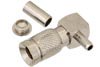 1.0/2.3 Plug Right Angle Connector Crimp/Solder Attachment for RG174, RG316, RG188, LMR-100, PE-B100, PE-C100, 0.100 inch