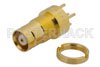 75 Ohm 1.6/5.6 Jack Bulkhead Connector Solder Attachment Thru Hole PCB, .362 inch Diameter