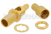 75 Ohm MCX Jack Bulkhead Mount Connector Crimp/Solder Attachment, .177 inch D Hole