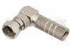 75 Ohm F Male Right Angle Connector Twist Attachment for RG59B/U, RG62, RG71
