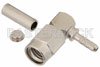 SSMA Male Right Angle Connector Crimp/Solder Attachment for RG178, RG196