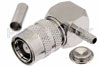 75 Ohm SMB Positive Snap Plug Right Angle Connector Crimp/Solder Attachment For RG179, RG187