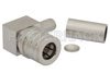 QMA Male Right Angle Connector Crimp/Solder Attachment for PE-C195, PE-P195, RG58, RG141, RG303, LMR-195, 0.195 inch