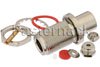 N Female Bulkhead Connector Clamp/Solder Attachment For RG178, .640 inch DD Hole