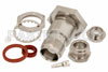 TNC Female Bulkhead Mount Connector Clamp/Solder Attachment for RG59B/U, RG62, RG71, .480 inch D Hole