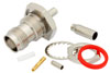 TNC Female Bulkhead Mount Connector Crimp/Solder Attachment for RG174, RG316, RG188, LMR-100, PE-B100, PE-C100, 0.100 inch, .480 inch D Hole