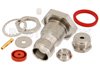 TNC Female Bulkhead Connector Clamp/Solder Attachment For RG178, RG196, .480 inch D Hole