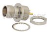 TNC Female Bulkhead Mount Isolated Ground Connector Solder Attachment Solder Cup Terminal, .480 inch D Hole