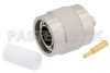 TNC Male Connector Solder Attachment for PE-SR405AL, PE-SR405FL, PE-SR405FLJ, PE-SR405TN, RG405