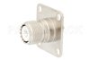 UHF Female Connector Field Replaceable Attachment 4 Hole Flange Slotted Contact Terminal, 1.24 Sq. Flange Watt Meter Connector