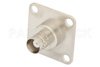 BNC Female Connector Field Replaceable Attachment 4 Hole Flange Slotted Contact Terminal, 1.24 Sq. Flange Watt Meter Connector