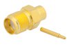 RP SMA Female Connector Solder Attachment for PE-SR402AL, PE-SR402FL, PE-SR402FLJ, PE-SR402TN, RG402, Gold Plated Brass Body