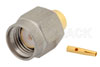 RP SMA Male Connector Solder Attachment for PE-SR402AL, PE-SR402FL, PE-SR402FLJ, PE-SR402TN, RG402, Gold Plated Brass Body