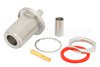 N Female Bulkhead Connector Crimp/Solder Attachment For LMR-200, PE-C200, .640 inch DD Hole