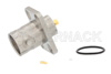 BNC Female Connector Solder Attachment 4 Hole Flange Mount for PE-047SR, PE-SR047FL, PE-SR047AL, IP68 Rated