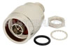 N Male Bulkhead Mount Connector Solder Attachment Solder Cup Terminal, .350 inch D Hole