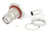 RP TNC Female Bulkhead Mount Connector Crimp/Solder Attachment for RG174, RG316, RG188, 0.100 inch, PE-B100, PE-C100, LMR-100, IP67 Rated