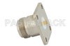 N Female Connector Solder Attachment 4 Hole Flange Mount Tab Terminal, .718 inch Hole Spacing