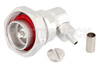 7/16 DIN Male Right Angle Connector Crimp/Solder Attachment for LMR-195, LMR-195-FR, PE-C195, PE-P195