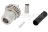 N Female Bulkhead Mount Connector Crimp/Solder Attachment for LMR-200, PE-C200, IP67 Rated