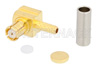 RP-MCX Plug Right Angle Push-On Connector Crimp/Solder Attachment for RG178, RG196, Gold Color