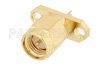 SMA Male Connector Solder Attachment 2 Hole Flange Mount Solder Cup Terminal