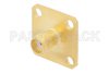 SMA Female Connector Solder Attachment 4 Hole Flange Mount Solder Cup Terminal, .500 inch Hole Spacing
