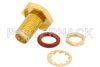 SMA Female Bulkhead Mount Hermetically Sealed Connector Solder Attachment Stub Terminal, .235 inch D Hole