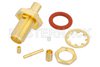 SMA Female Bulkhead Mount Connector Crimp/Solder Attachment for RG178, RG196, .235 inch D Hole