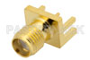 SMA Female Connector Solder Attachment .062 inch End Launch PCB, .030 inch Diameter