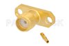 SMA Female Connector Solder Attachment 2 Hole Flange Mount for PE-047SR, PE-SR047AL, PE-SR047FL, .481 inch Hole Spacing