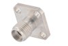 2.92mm Female Field Replaceable Connector 4 Hole Flange Mount 0.012 inch Pin, .340 inch Hole Spacing, with Metal Contact Ring