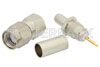 SMA Male Connector Crimp/Solder (Captive Contact) Attachment for RG55, RG141, RG142, RG223, RG400