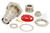 RP BNC Female Bulkhead Connector Clamp/Solder Attachment For RG55, RG58, RG141, RG142, RG223, RG400, .480 inch D Hole