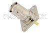 RP BNC Female Connector Solder Attachment 4 Hole Flange Solder Cup Terminal, .500 inch Hole Spacing