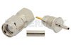 RP SMA Male Connector Crimp/Solder Attachment for RG178, RG196