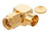 SMA Male Right Angle Connector Solder Attachment for PE-SR401AL, PE-SR401FL, RG401