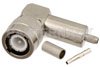 C Male Right Angle Connector Crimp/Solder Attachment For RG55, RG141, RG142, RG223, RG400