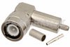 C Male Right Angle Connector Crimp/Solder Attachment for PE-P195, PE-C195, RG58, RG141, RG303, 0.195 inch, LMR-195