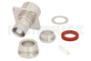 C Female Connector Clamp/Solder Attachment 4 Hole Flange Mount for RG213, RG214, RG393, RG11