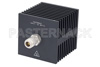 Medium Power 50 Watts RF Load Up To 18 GHz With N Female Input Square Body Black Anodized Aluminum Heatsink