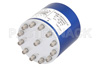 SP12T Electromechanical Relay Latching Switch, Terminated, DC to 18 GHz, up to 240W, 28V Indicators, Reset, SMA